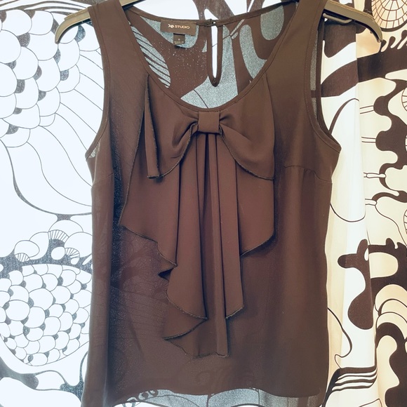 Black Bow Tank Top Cami - Picture 2 of 7